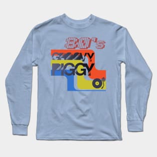 80's Groovy Piggy Long Sleeve T-Shirt